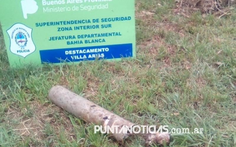 Villa Arias: limpiaba el patio y encontró artefacto explosivo
