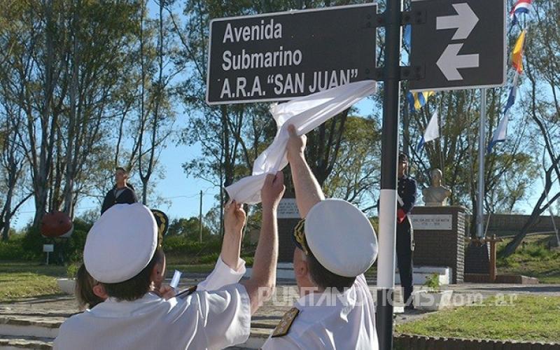 Avenida ARA “San Juan”: homenaje en Puerto Belgrano