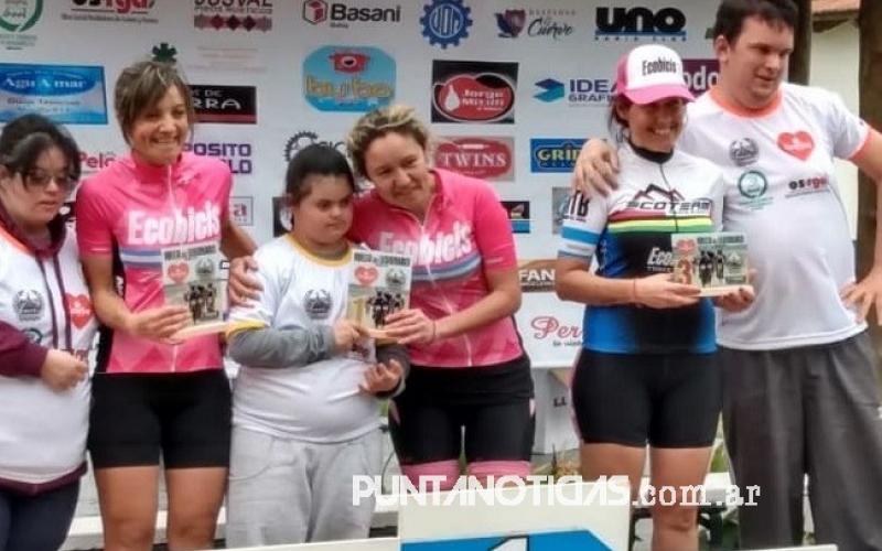 Matías Pollio y Aldana Gatell se subieron al podio en la “Vuelta del Legionario” 