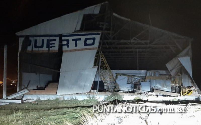 Temporal de viento azotó a Puerto Rosales y provocó destrozos
