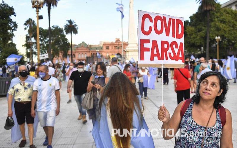 Protesta opositora en Plaza de Mayo y otros puntos del país
