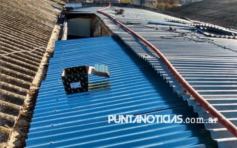 Concluyó la obra de reparación de techos en la Escuela Primaria Nº7 de Villa Arias 